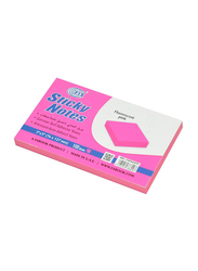 FIS Fluorescent Sticky Notes Set, 3 x 5 inch, 12 x 100 Sheets, FSPO35FPI, Pink