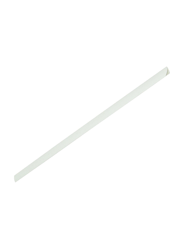FIS Plastic Sliding Bar with 30 Sheets Capacity, 3mm, 100 Pieces, FSPG03-WH, White