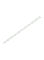 FIS Plastic Sliding Bar with 30 Sheets Capacity, 3mm, 100 Pieces, FSPG03-WH, White