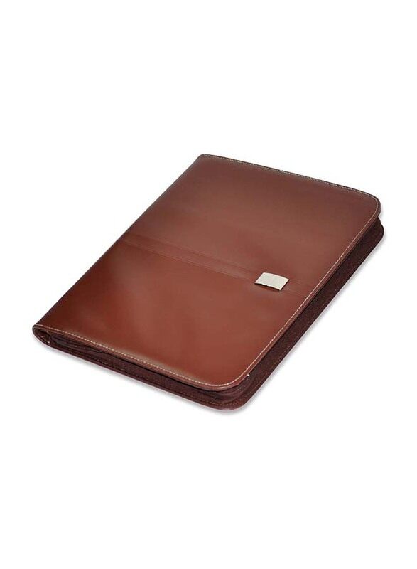 

FIS 20-Pages Set Porfolio With Metal, FSGT-07BR, Brown