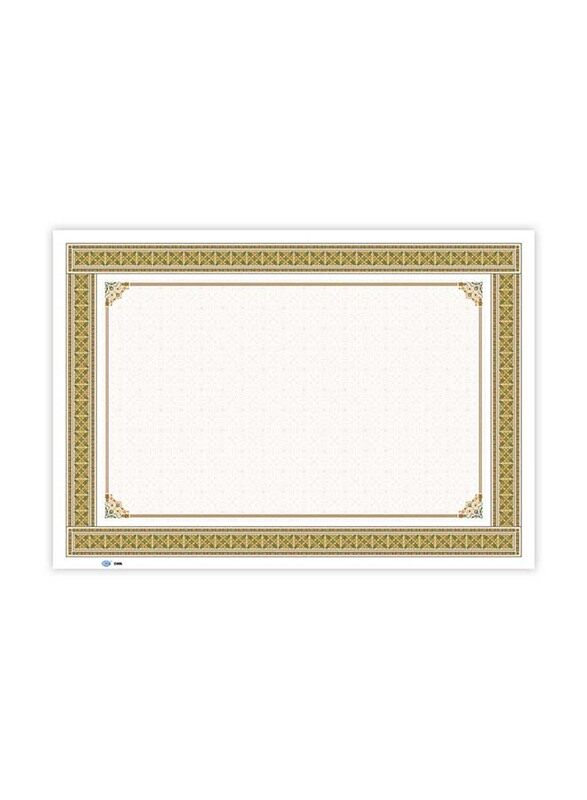 FIS Plain Design Certificate, 10 Sheets, A4 Size, FSCLC006, Multicolour