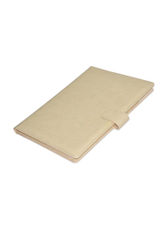 FIS Italian PU Executive Folder with Writing Pad, 24 x 32 cm, Cream