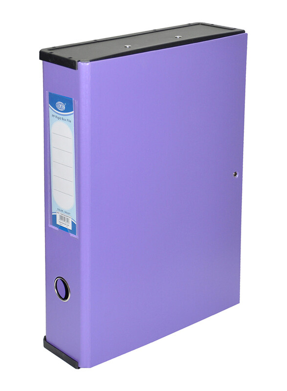 

FIS Colored PP Rigid Box File with Plastic Sides, 210 x 330 mm, FSBFRIGIDPPVIO, Violet