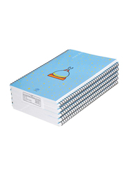 FIS 10-Piece Spiral Soft Cover Single Line Note Book, 100 Sheets, A4 Size, FSNBA41908S, White