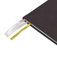 FIS White Paper Budget Planner with Elastic Pen Loop Italian PU, 128 Pages, 100 GSM, A5 Size, FSORA5BPLANP, Dark Brown