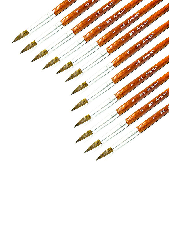 

Artmate Artist Brushes, 12 Piece, Size 11, JIAB245-11, Brown