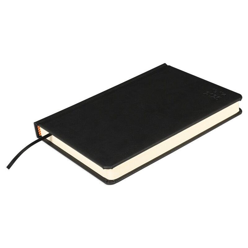 

FIS 2025 A5 Diary, Italian PU Material, 1 Side Padded Cover, Round Corners, Size A5(148x210mm), Arabic/English, 70gsm Italian Ivory Paper, Black Color