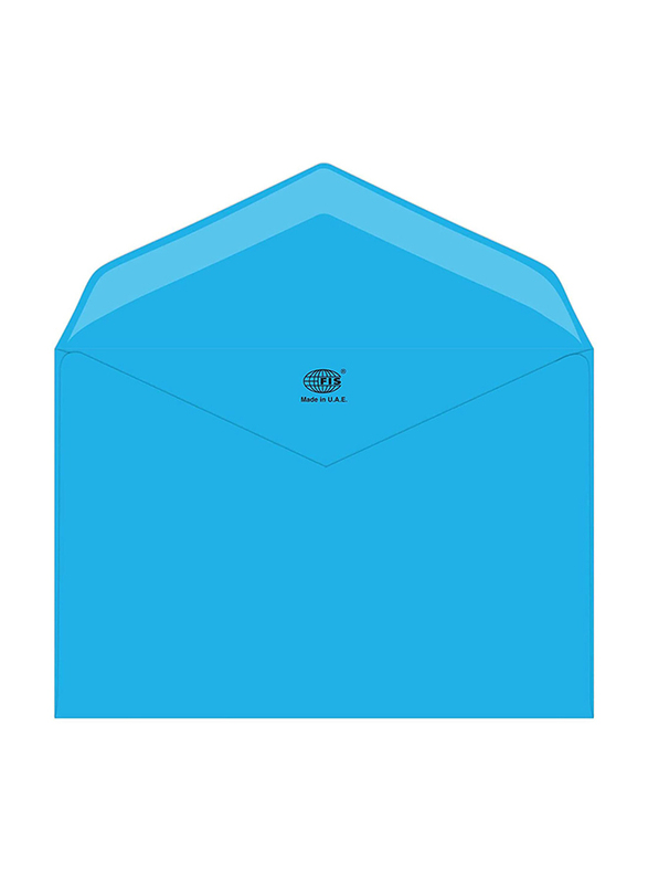 FIS Colour Glued Envelopes, 50-Piece, 80 GSM, 145 x 200mm, Neon Blue