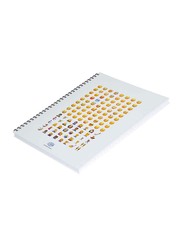 FIS Spiral Hard Cover Single Line Notebook Set, 5 x 100 Sheets, 10 x 8 inch, FSNBS1081904, Multicolour