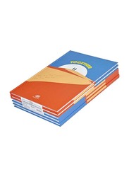 FIS Hard Cover Single Line Notebook Set, 5 x 100 Sheets, A4 Size, FSNBA419-06, Multicolour