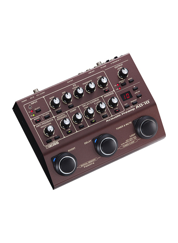 Boss AD-10 Acoustic Preamp, Brown