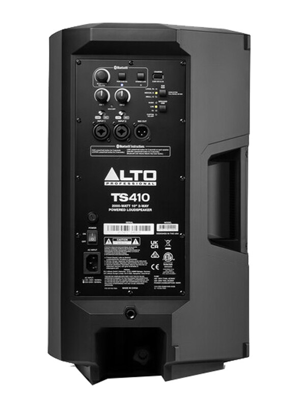 Alto Professional 2000W 10 inch 2-Way Active Bluetooth Loudspeaker, Black