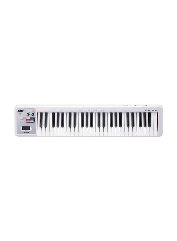 Roland A-49 Midi Keyboard Controller, 49 Keys, White