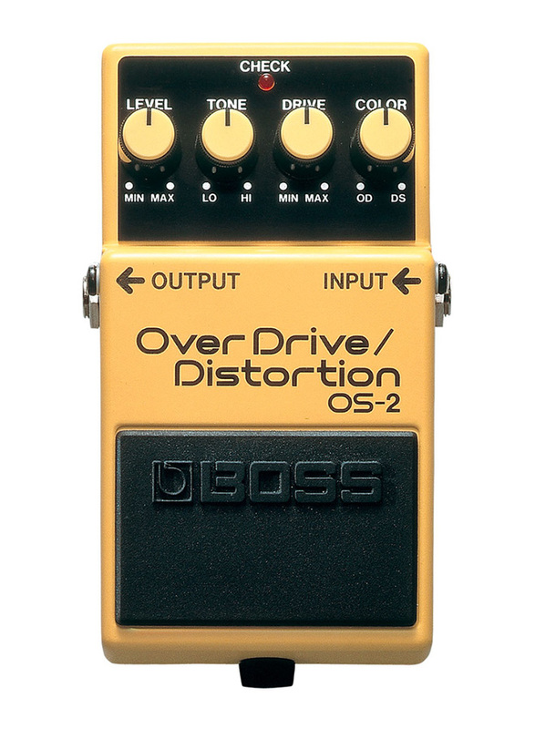 Boss OS-2 Overdrive Distortion Pedal, Yellow
