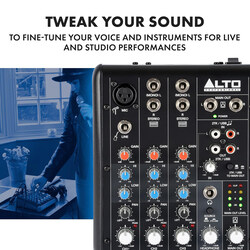 Alto TRUEMIX 500 5-Channel Analog Mixer with USB, Black