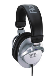 Roland RH-200S Wired Over-Ear Stereo Monitor Headphones, Black/Silver
