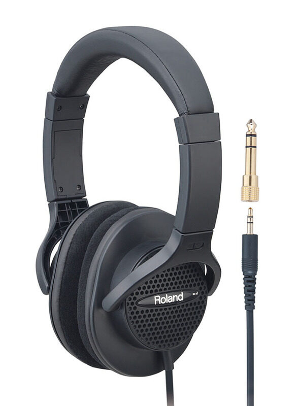 

Roland RH-A7-BK Stereo Wired Over-Ear Headphones, Black/Silver