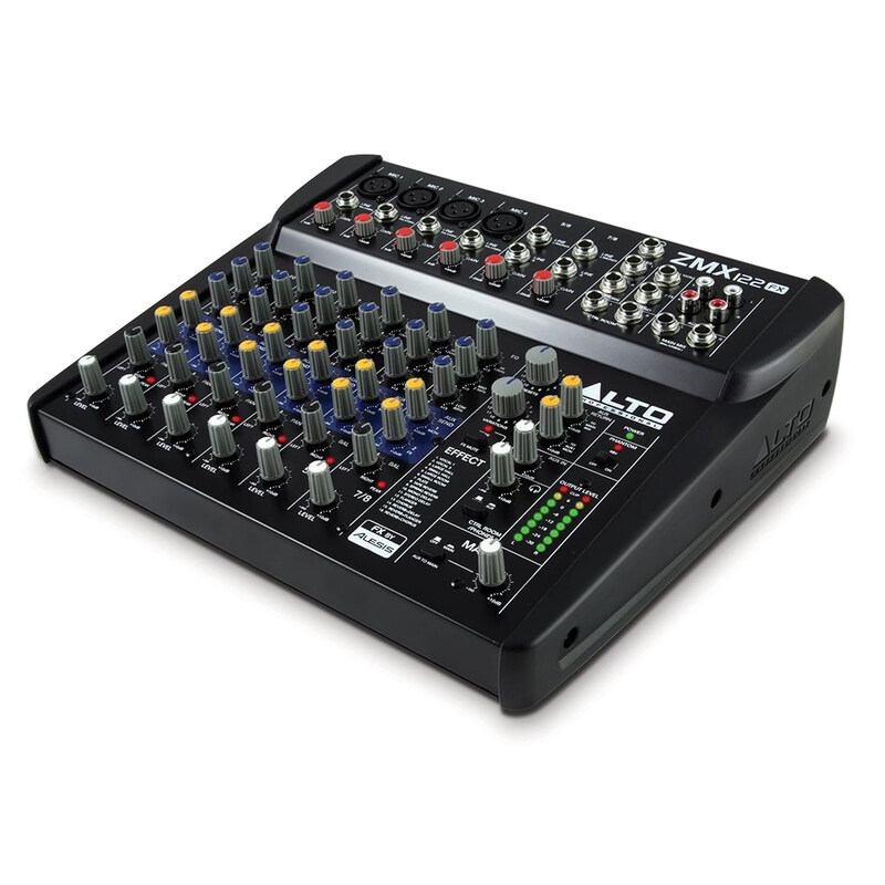 Alto ZMX122FX 8-Channel Analog Mixer, Black