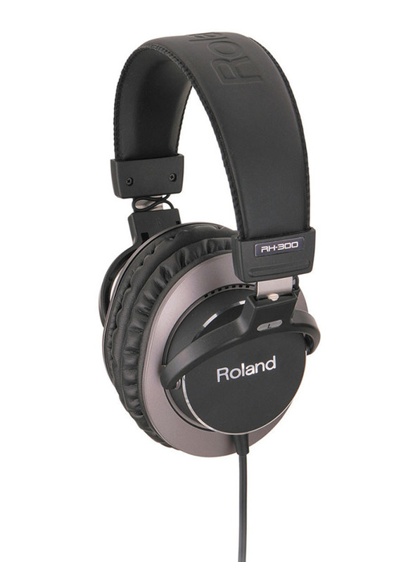 Roland RH-300 Wired Over-Ear Stereo Monitor Headphones, Black