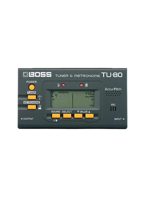 Boss TU-80 Tuner & Metronome, Black