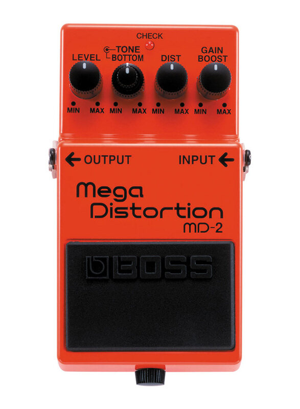 Boss MD-2 Mega Distortion Pedal, Red