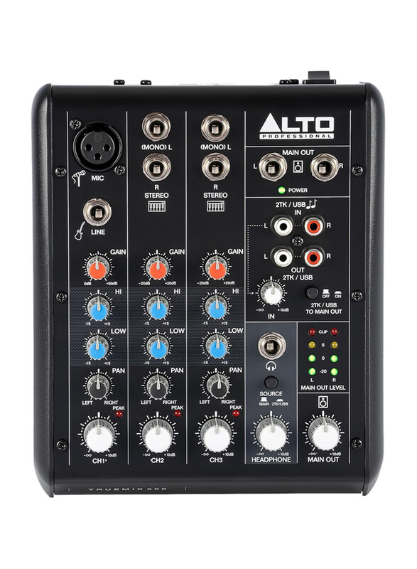 Alto TRUEMIX 500 5-Channel Analog Mixer with USB, Black