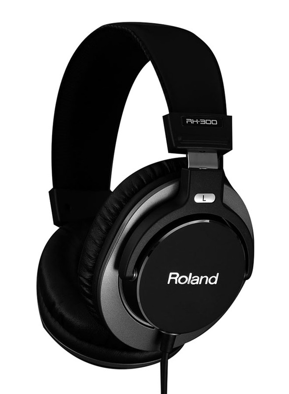 Roland RH-300 Wired Over-Ear Stereo Monitor Headphones, Black