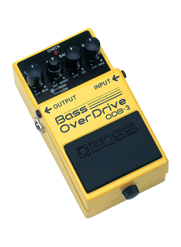 Boss ODB-3 Bass Overdrive Pedal, Light Yellow