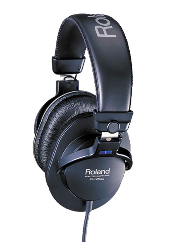 Roland RH-200 Wired Over-Ear Stereo Monitor Headphones, Black