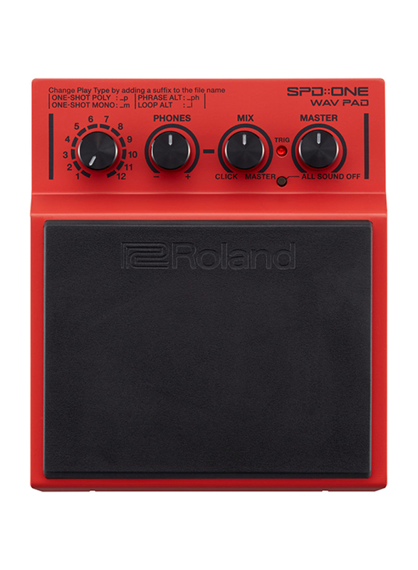 Roland SPD-1W Wav Percussion Pad, Red/Black