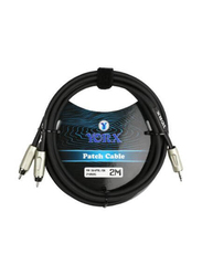 Yorx Stereo Jack Phono RCA To AUX 3.5 Cable, Black