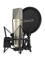 Tannoy TM1 Large Diaphragm Condenser Microphone with Recording, Silver/Black