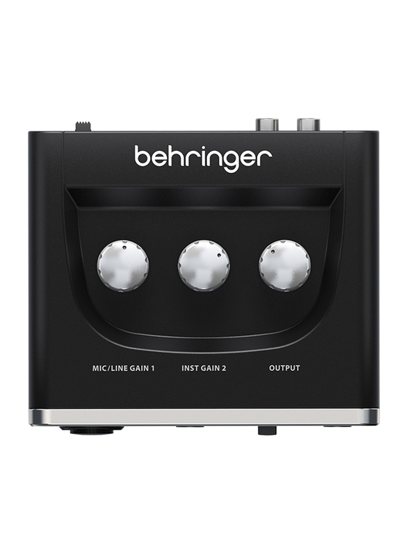 Behringer Audiophile 2x2 USB Audio Interface with XENYX Mic Preamplifier, UM2, Black