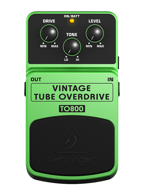 Behringer Vintage Tube-Sound Overdrive Instrument Effects Pedal, TO800, Lime Green/Black