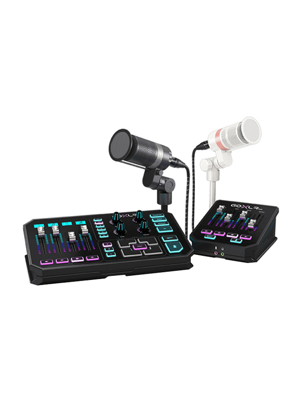 TC Helicon Goxlr Online Broadcaster Platform with 4-Channel Mixer, Motorized Faders, Sound Board & Vocal Effects, Black