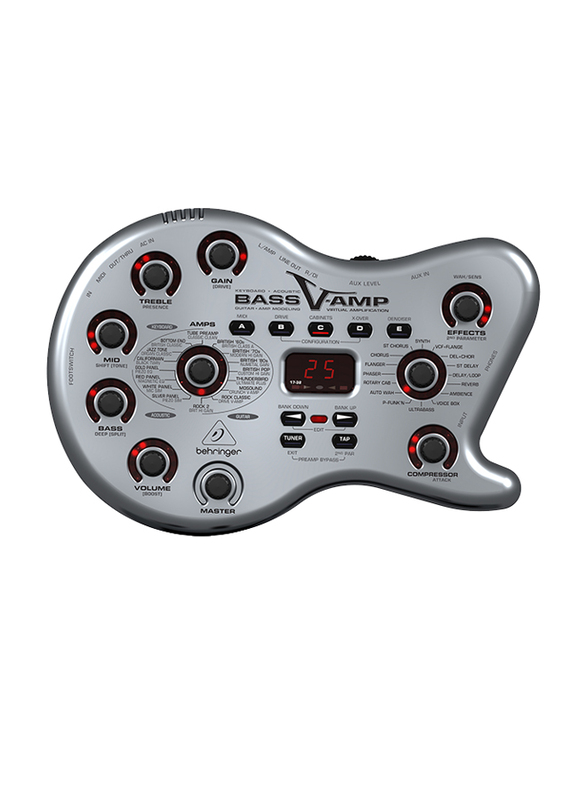 Behringer Bass V-Amp 125W Guitar Effects Virtual Amplifier, Multicolour