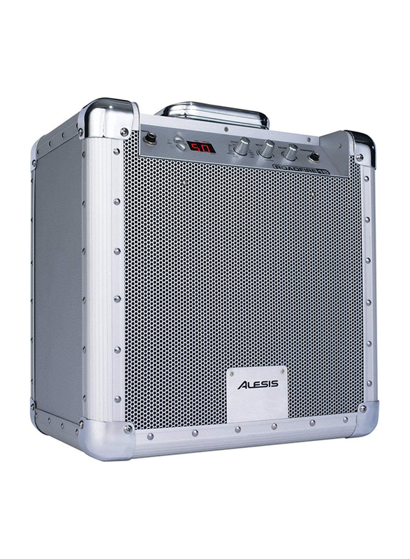 Alesis 15W Battery-Operated Guitar Amplifier with DSP Roadfire, Silver