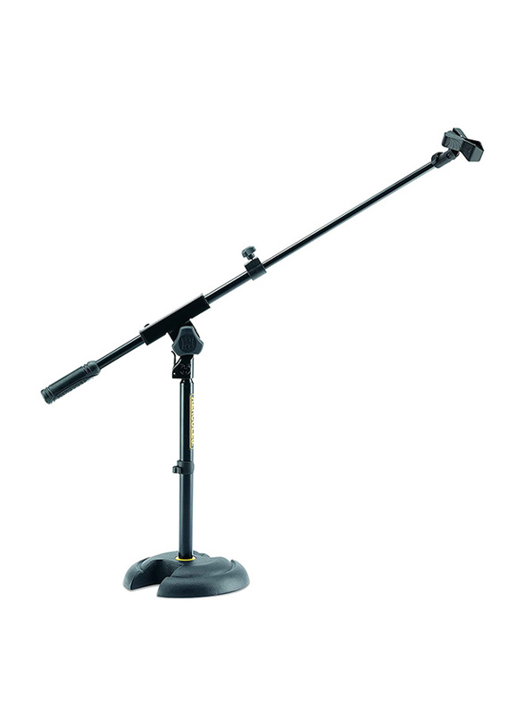 

Hercules MS120B Low Profile "H" Base Microphone Stand W/Boom & Mic Clip, Black