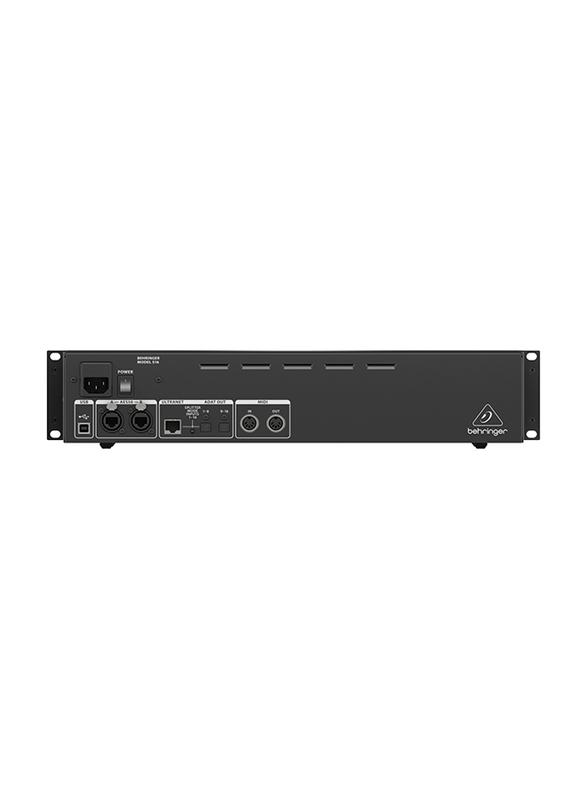 Behringer I/O Box with 16 Remote-Controllable Midas Preamps, 8 Outputs and AES50 Networking featuring Klark Teknik SuperMAC Technology, S16, Black