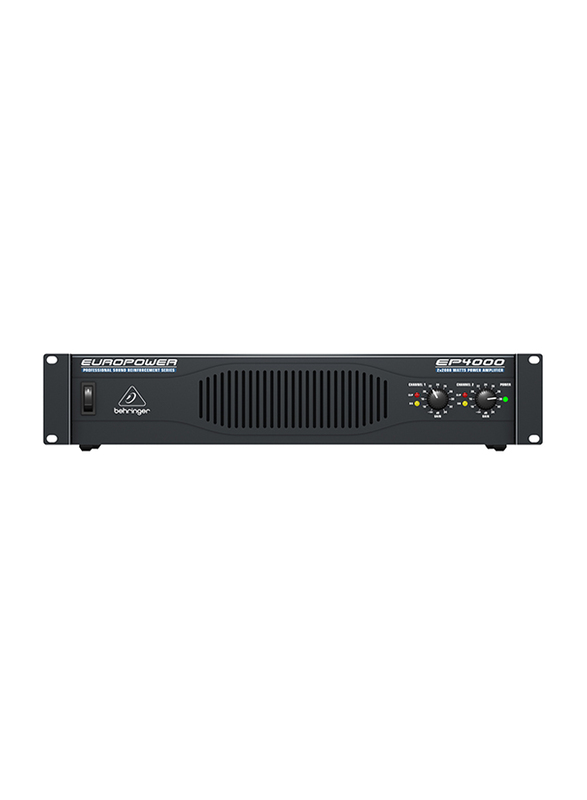 Behringer Professional 4,000-Watt Stereo Power Amplifier with ATR, EP4000, Black