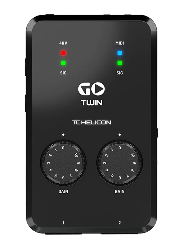 

TC Helicon Go Twin High-Definition 2 Channel Audio/MIDI Interface for Mobile Devices, Black