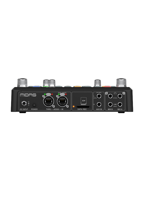 Midas DP48 Dual 48 Channel Personal Monitor Mixer with SD Card Recorder, Stereo Ambience Microphone & Remote Powering, Black