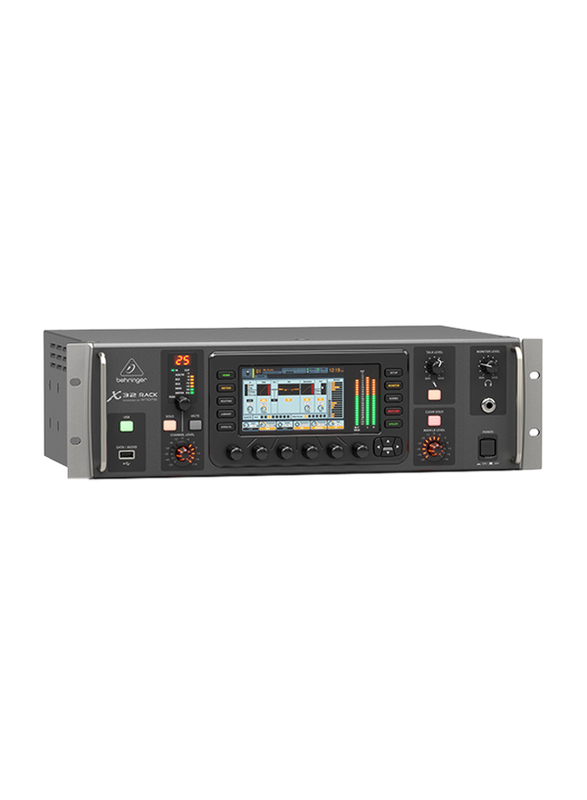 Behringer 40-Input 25-Bus Digital Rack Mixer with 16 Programmable Midas Preamps, USB Audio Interface and iPad/iPhone, Remote Control, X32RACK, Multicolour