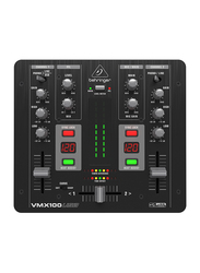 Behringer Professional 2-Channel DJ Mixer with USB/Audio Interface, BPM Counter and VCA Control, VMX100USB, Black