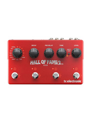 TC Electronic Hall of Fame 2 x 4 Reverb Guitar Pedal, Red