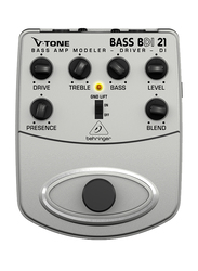 Behringer BDI21 V-Tone Bass Driver Effects Guitar Pedal, Silver