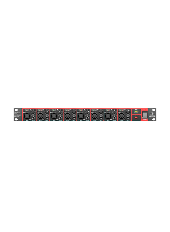 Behringer ADA8200 8 Input/8 Output ADAT Audio Interface with Midas Mic Pre-Amplifiers, Black