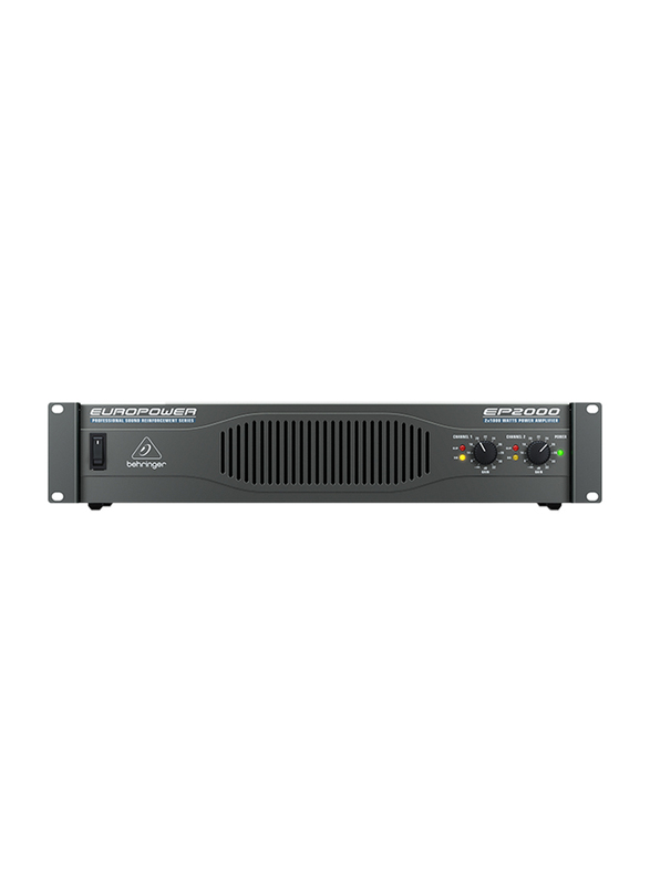 Behringer Professional 2,000-Watt Stereo Power Amplifier with ATR, EP2000, Black