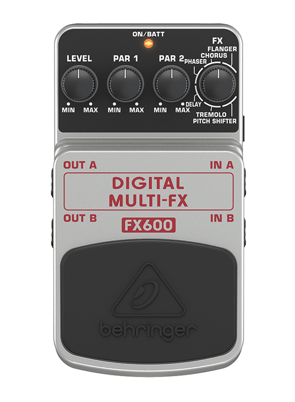 

Behringer Digital Stereo Multi-Effects Pedal, FX600, Silver/Black