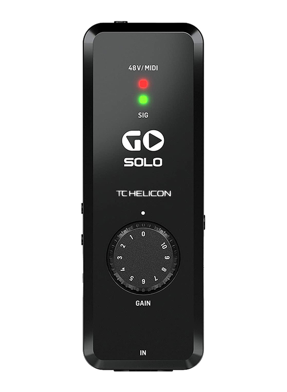 TC Helicon Go Solo High-Definition Audio/MIDI Interface for Mobile Devices, Black